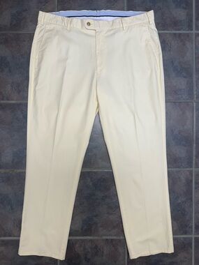 Men's Cream Chino Pants - Classic Straight Fit
